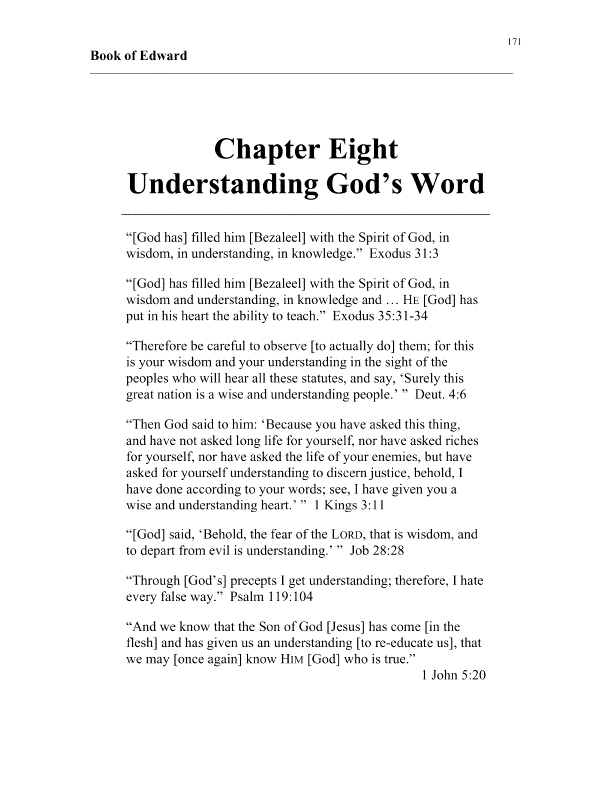 apostle edward's book of edward chapter 8 cover page